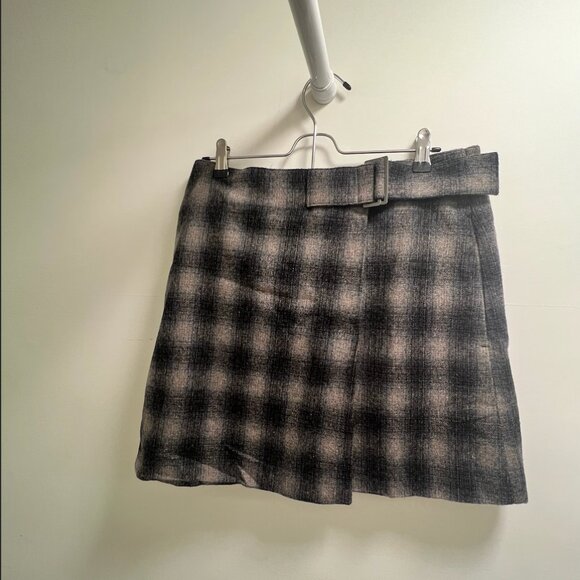 NWT Madewell Buckle Belt Wrap Mini Skirt (Size 10) - Picture 2 of 12